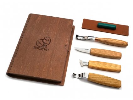 beavercraft S19book spoon carving set 4tools left handed rezbarska sada 07