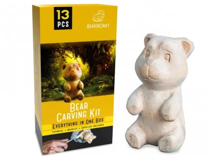 beavercraft DIY05 bear carving hobby kit 13