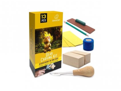 beavercraft DIY05 bear carving hobby kit 06