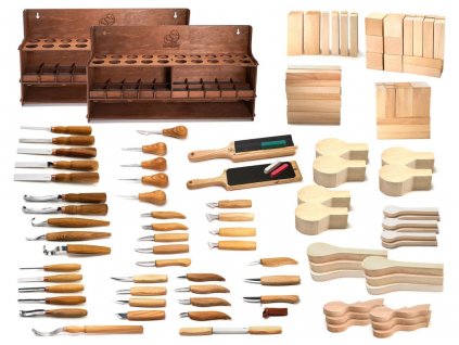 beavercraft S70 extended wood carving set tools accessories rezbarska sada 01
