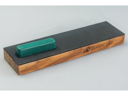 BeaverCraft obtahovací kůže One-Side Leather Paddle Strop Block