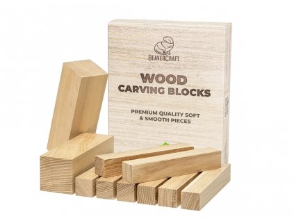 beavercraft BW10 acacia wood carving blocks set10 acacia polotovary 01