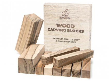 beavercraft BW10 walnut wood carving blocks set10 walnut polotovary 01