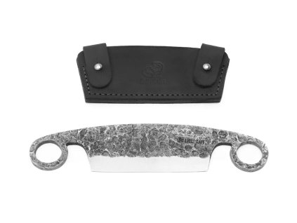 beavercraft DK5S poriz hand forged drawknife carbon handle leather sheath 01