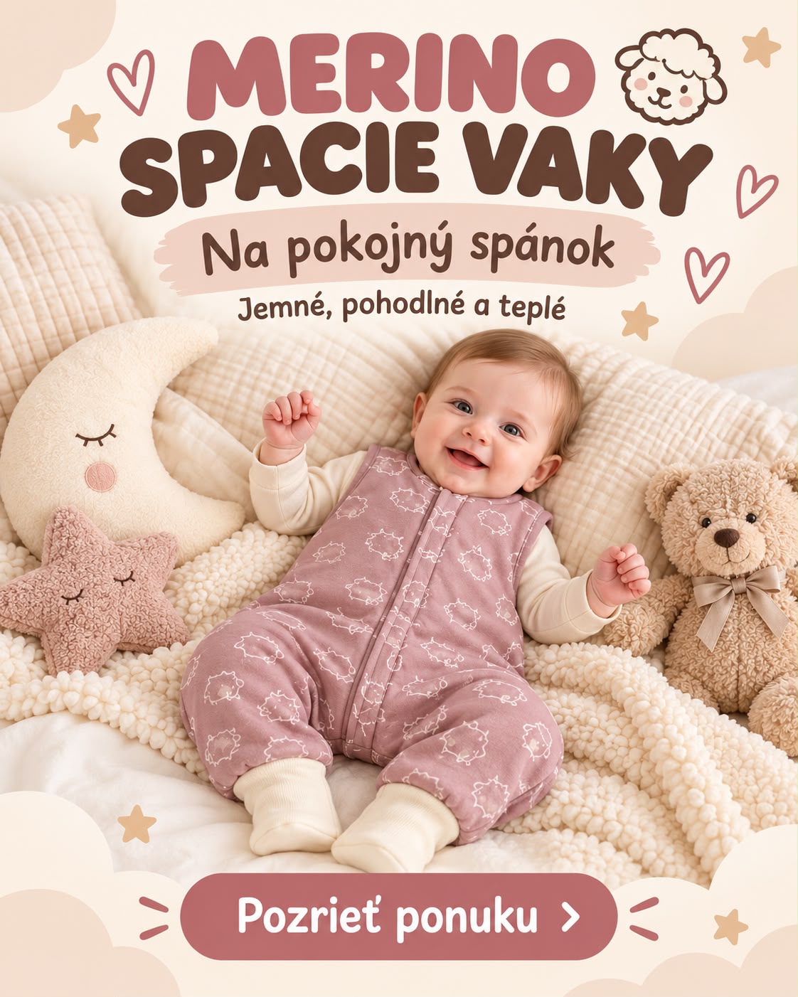 Spacie vaky merino