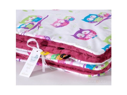 Deka Minky obojsranná bordová 75x100 cm