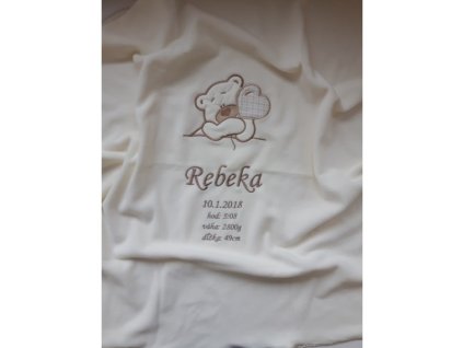 Deka Macko so srdcom béžová