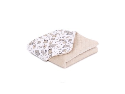 DETSKÁ A KOJENECKÁ DEKA 75X100 ZAMATOVÁ OBOJSTRANNE PREŠÍVANÁ