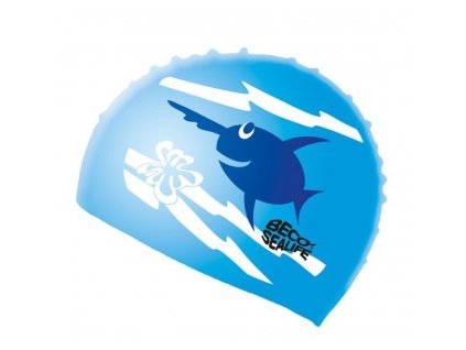 Detská silikónová plavecká čiapka modrá