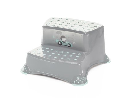 Dvojstupínek k WC/umyvadlu "Racer", Grey/Mint