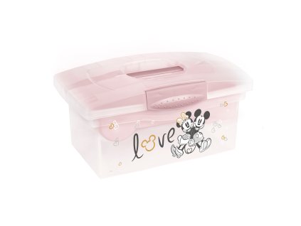 Cestovní box s přihrádkou na hračky, léky, kosmetiku "Minnie", Severská růžová