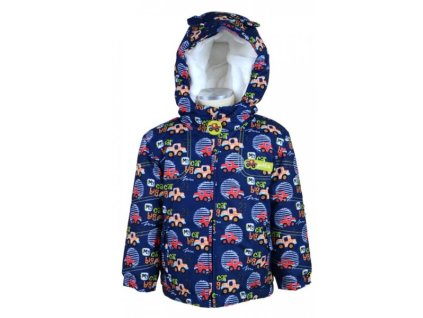 Zimná bunda PIDILIDI s kožúškom fialová