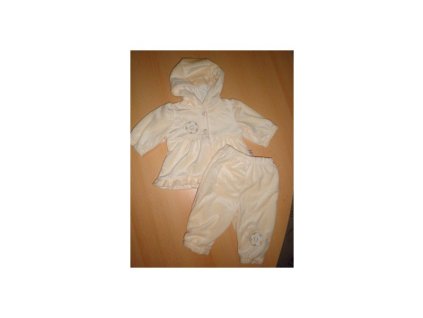 Chlpatá tepláková súprava s kapucou, žltá