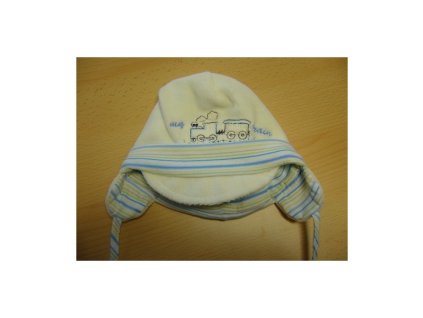 Zamatová čiapka s vláčikom a šiltom, krémová