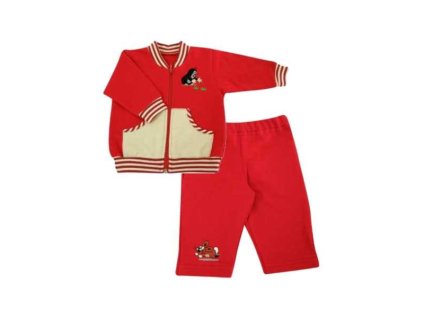 Dievčenská tepláková súprava Krtko, červená