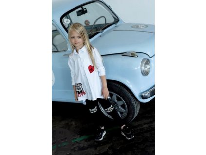 Dievčenský komplet s bielou košeľou