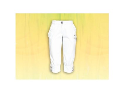 Capri nohavice CONFETTI, biele