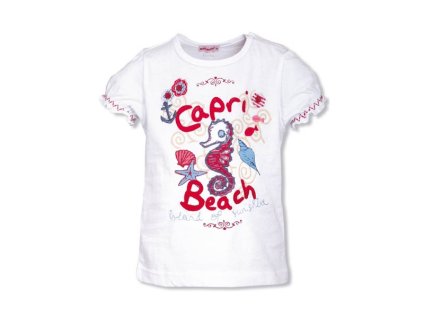 Tričko s krátkym rukávom CAPRI, biele
