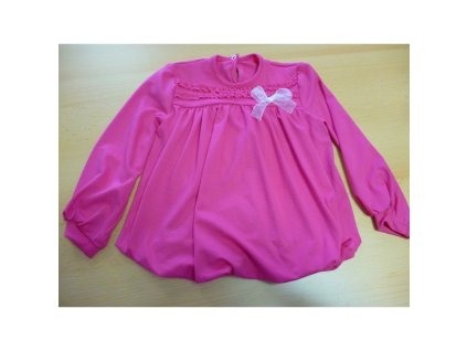 Balónové tričko, ružové s mašličkou