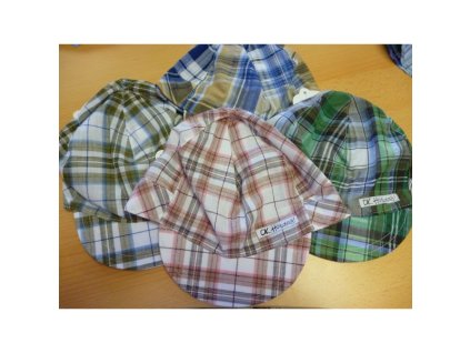 Šiltovka KONRAD, kockovaná, modro/zelená