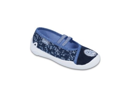 Papuče BEFADO modré mačka