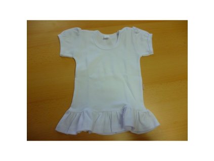 Bavlnené šaty s volánikom, biele