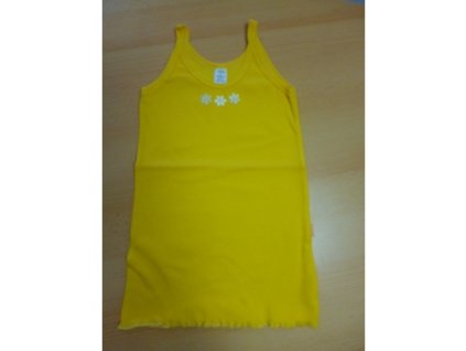 Šaty na ramienka 3 kvietky, žlté