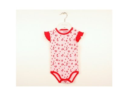 Body krátky rukáv s jahôdkou, červené