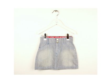 Námornícka suknička, biela s modrými pásikmi