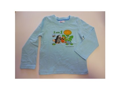 Tričko s dlhým rukávom Krtko od 1-6 rokov, modré