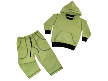 Chlapčenská tepláková súprava, zeleno-čierna