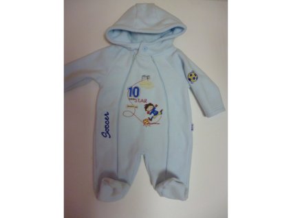 Fleecový overal Futbal, modrý