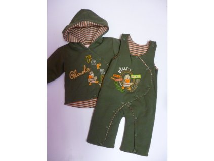 Bavlnený 2-dielny komplet, zelený