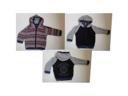 Sveter na zips, modro-červený