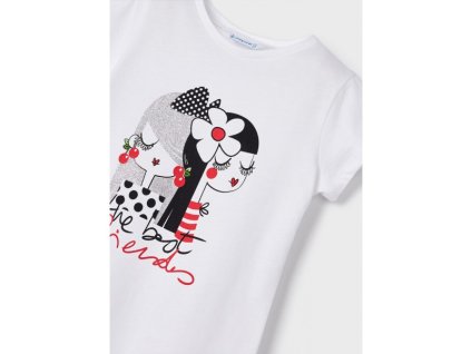 Dievčenské tričko MAYORAL 3070 biele