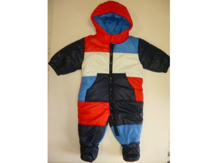 Zimný overal, modro-biely