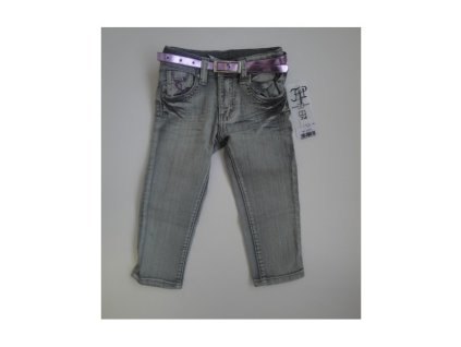 Dievčenské rifle šedé s opaskom