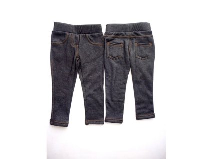 DIEVČENSKÉ TERMO LEGÍNY S KOŽÚŠKOM RIFLOVÉ Čierne