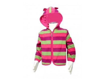 Fleesová mikina s kapuckou ružová