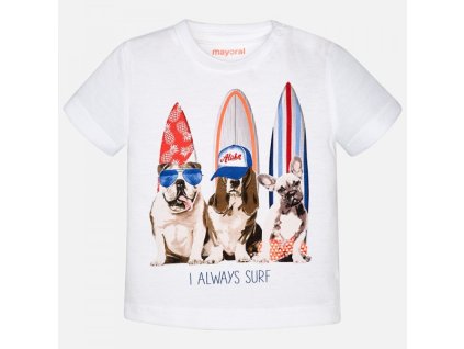 Chlapčenské tričko MAYORAL 1064 biele