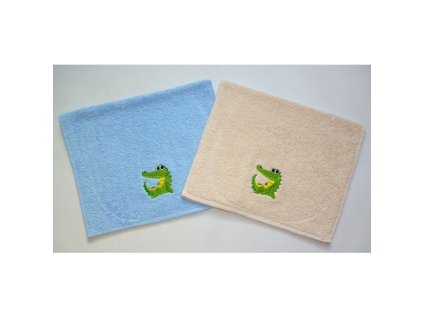 Uterák s menom a výšivkou krokodíl