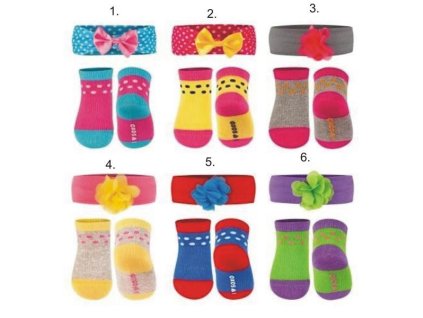 Kojenecké ponožky s čelenkou