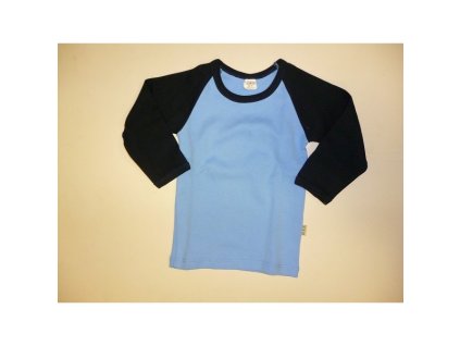 Tričko dlhý rukáv modro-tmavomodré