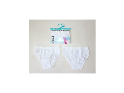 Dievčenské nohavičky biele balenie 2 kusy