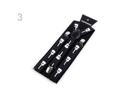 Detské traky gitara, hviezda, lebka