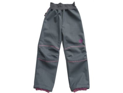 Letné softshellové nohavice - čierno-černicové