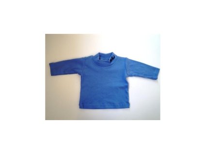 Tričko  polorolák modrý