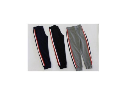 Teplákové nohavice s pruhmi tmavomodré