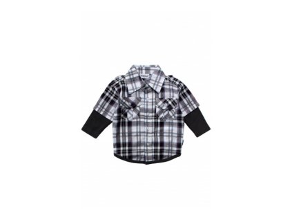 Kockovaná košeľa Elmo, šedá