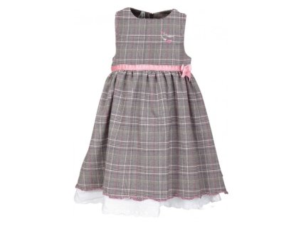 Šaty kárované s mašličkou